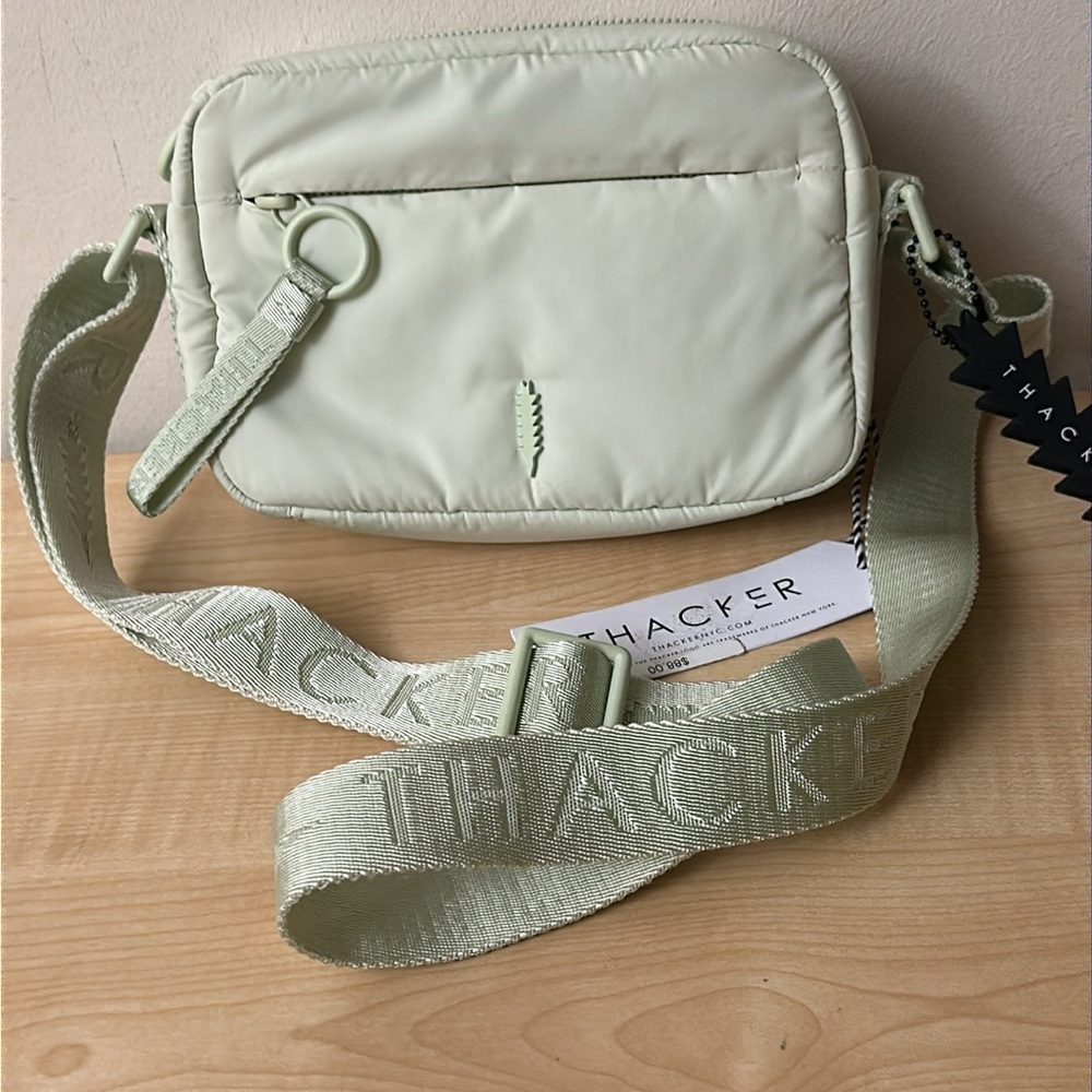 Thacker Mint Ella Featherweight Nylon Camera Crossbody Bag w/Attached Adj. Strap
